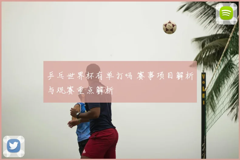 乒乓世界杯有单打吗 赛事项目解析与观赛重点解析